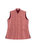 Dusty Pink Pure Silk Nehru Jacket Waistcoat for Men