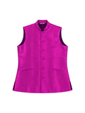 Rani Pink Pure Silk Nehru Jacket Waistcoat for Men