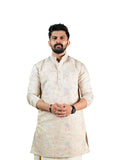 Multi-Colour Iridescent Jacquard Kurta for Men