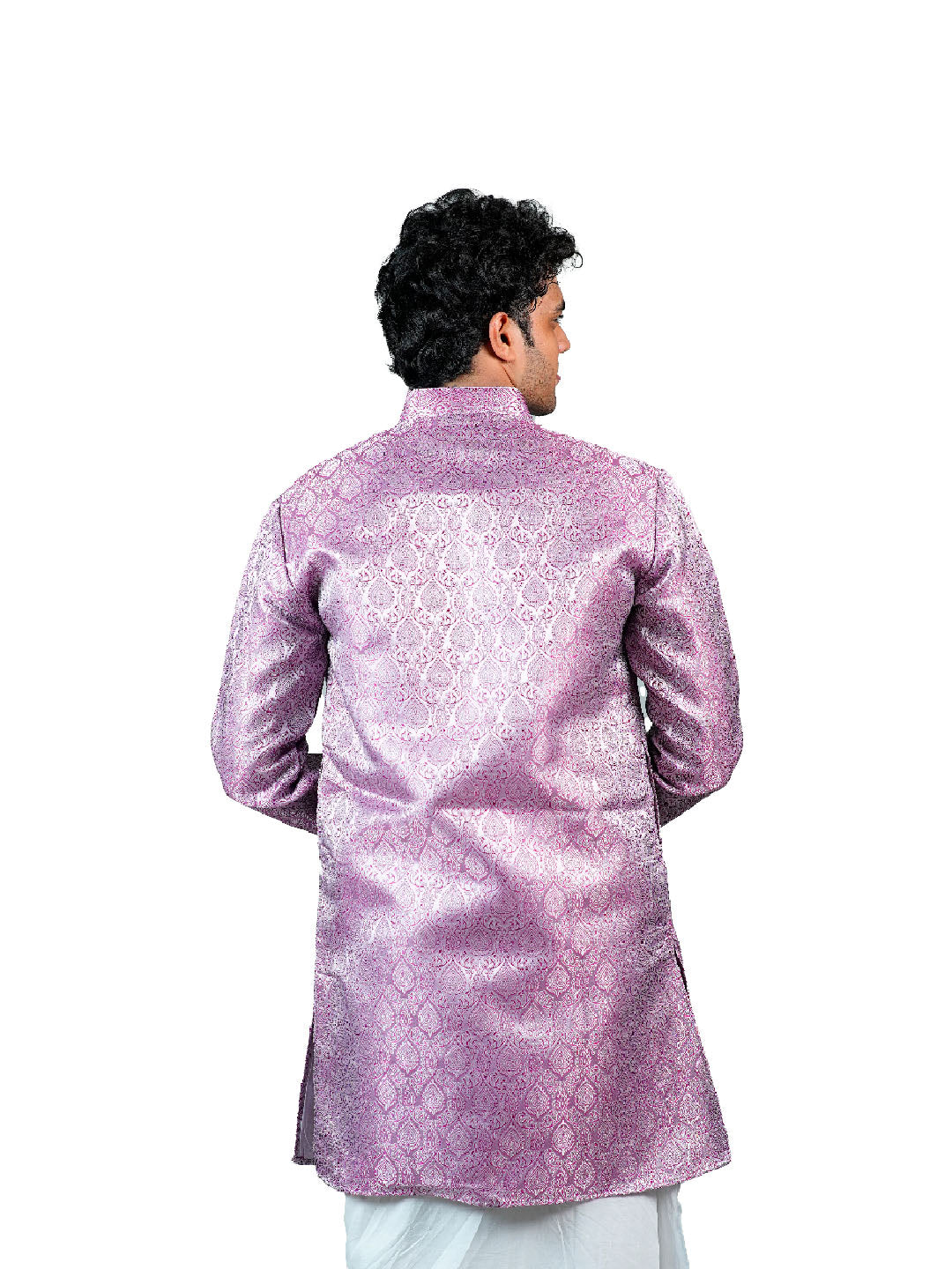 Lavender Paisley Jacquard Kurta for Men
