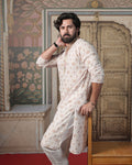 Ivory Regal Medallion Kurta for Men