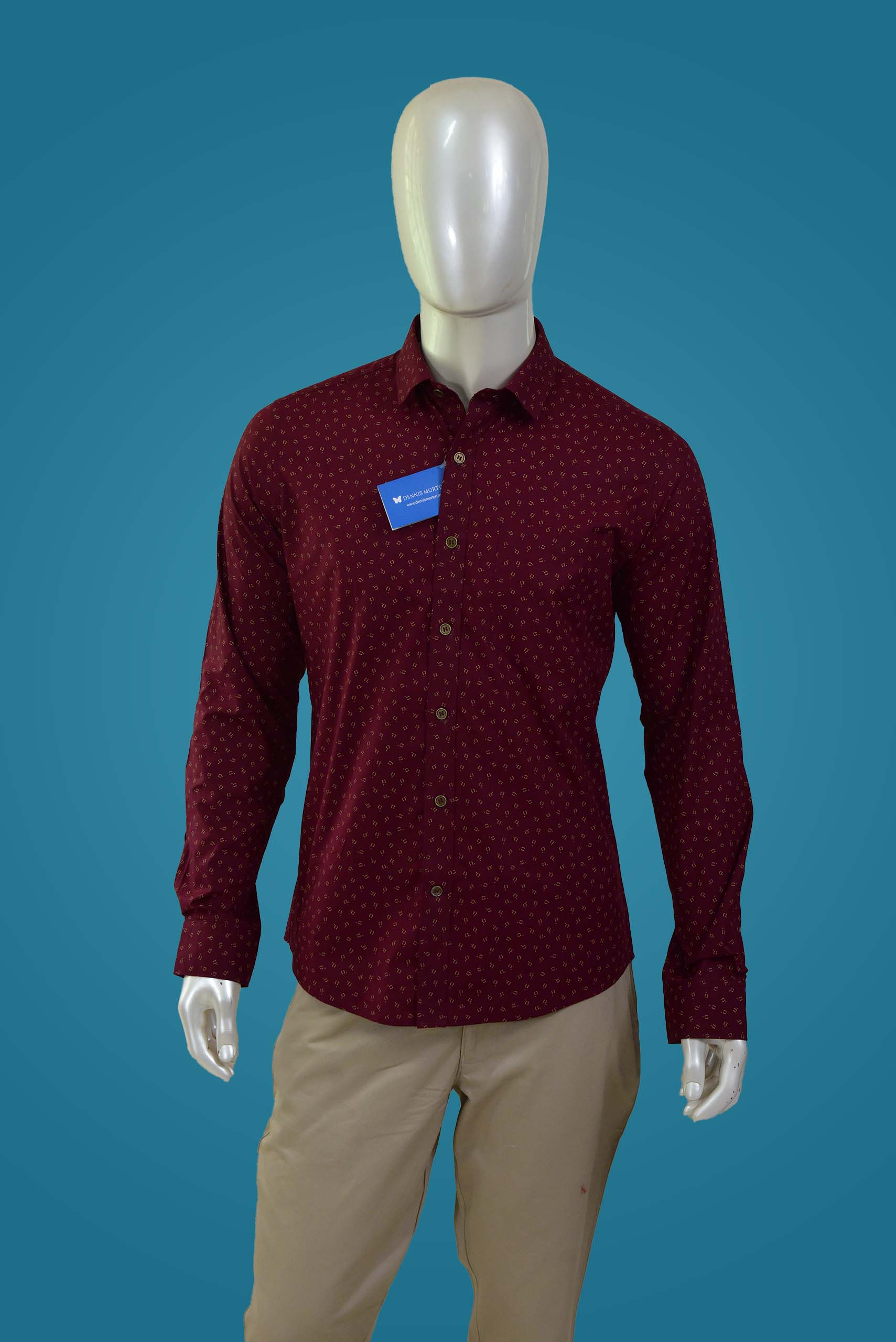 100% Cotton Printed Slim Fit Shirt