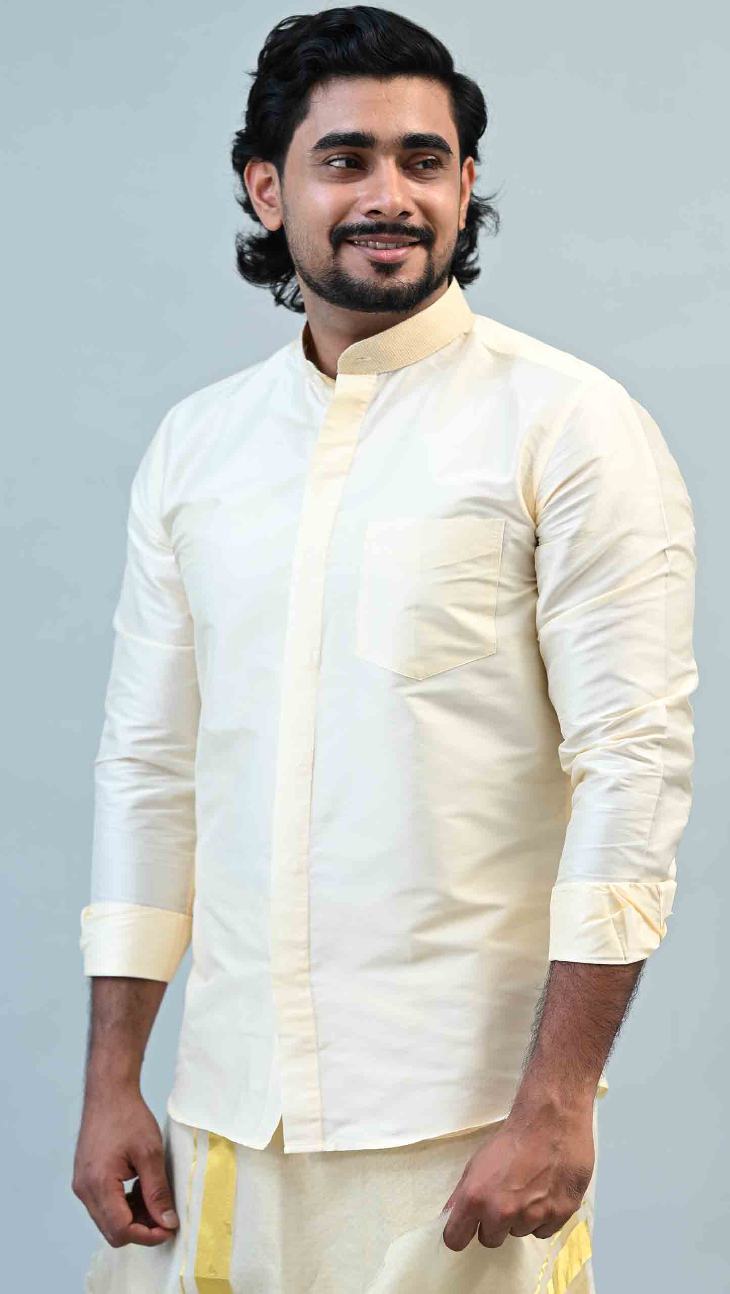 Art Silk Jacquard Slim Fit Kurta