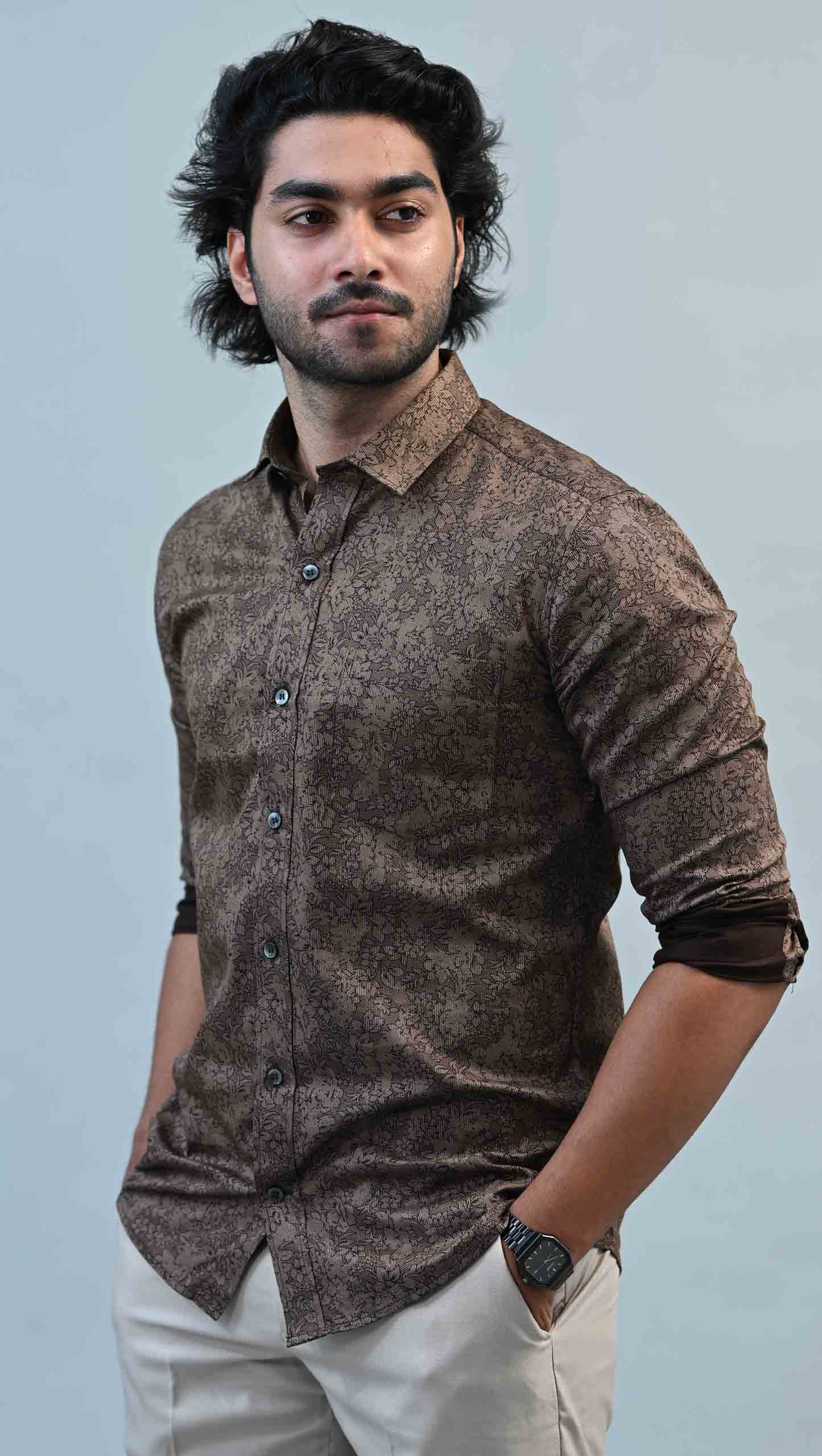 Art Silk Jacquard Slim Fit Kurta