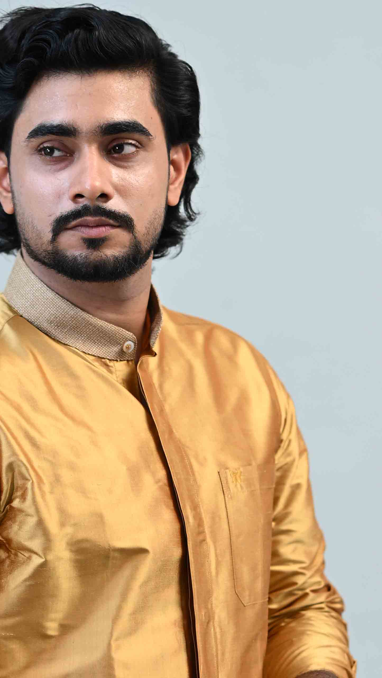 Art Silk Jacquard Slim Fit Kurta