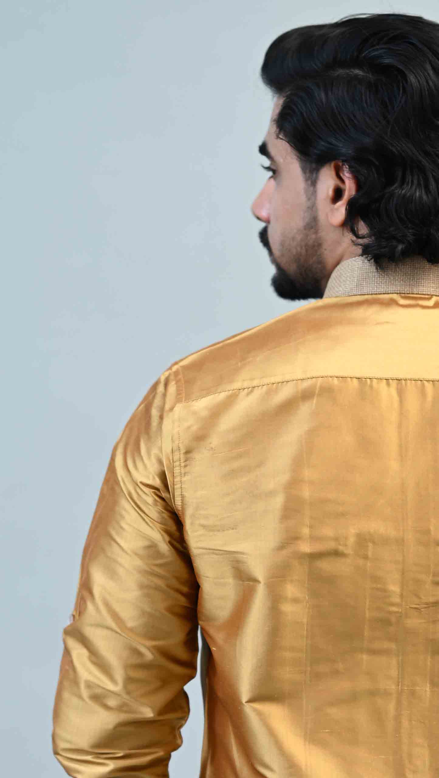 Art Silk Jacquard Slim Fit Kurta