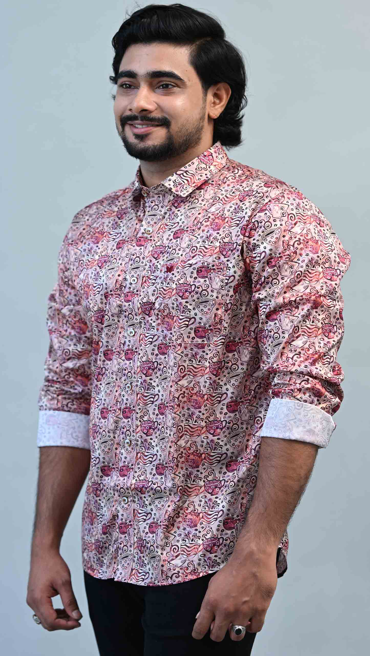 Art Silk Jacquard Slim Fit Kurta