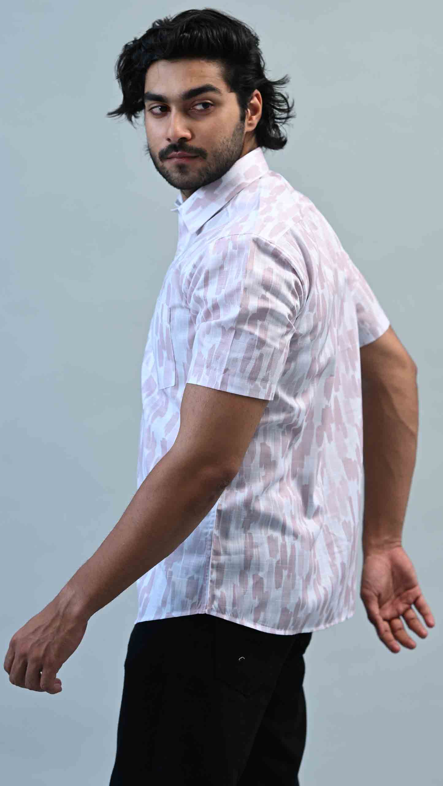 Art Silk Bamboo Stripes Slim Fit Kurta